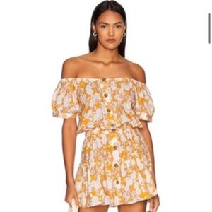 Eberjey Retro Floral Elsie Dress in Mango & Lilac